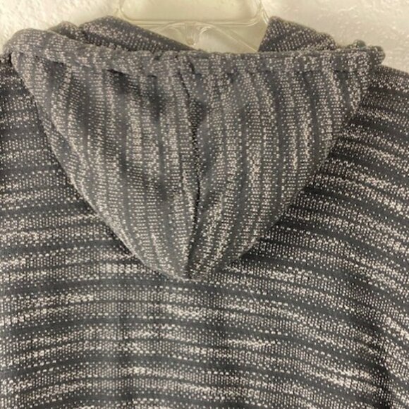O'Neill black & brown Zippered Hooded Striped Sweater Sz M - Picture 8 of 8